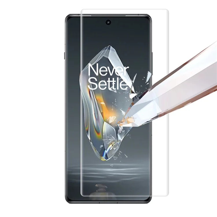 RURIHAI For OnePlus Ace 3 5G / 12R 5G Full Screen Protector CSG Glass UV Liquid Film Support Fingerprint Unlock