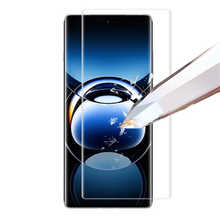 RURIHAI For Oppo Find X7 Ultra UV Liquid Screen Protector Transparent CSG Glass Film Support Fingerprint Unlock