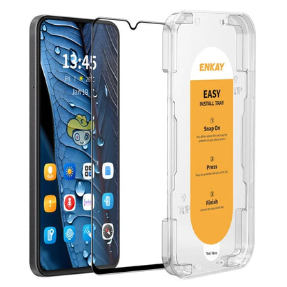 ENKAY HAT PRINCE For Realme V23 5G / V11 5G Screen Protector with Easy Installation Tray High Aluminium-silicon Glass Film