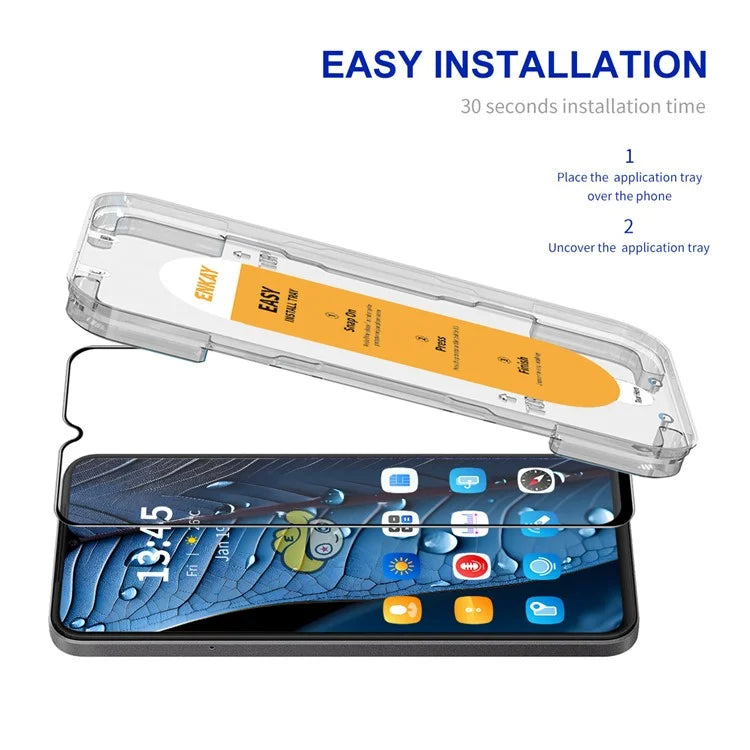 ENKAY HAT PRINCE For Realme V23 5G / V11 5G Screen Protector with Easy Installation Tray High Aluminium-silicon Glass Film