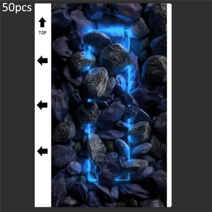 50Pcs / Pack Marble Grain Series Back Film Protector 18x10.5cm PVC Decorative Sticker for Cutting Machine4