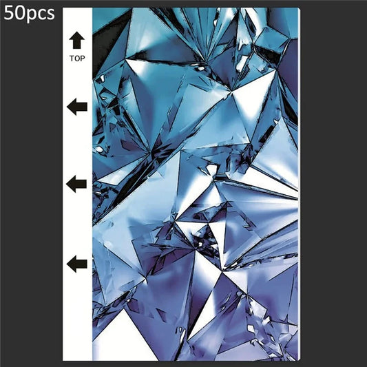 50Pcs / Pack Marble Grain Series Back Film Protector 18x10.5cm PVC Decorative Sticker for Cutting Machine0