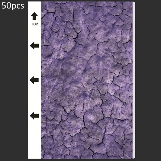 50Pcs / Pack Marble Grain Series Back Film Protector 18x10.5cm PVC Decorative Sticker for Cutting Machine3