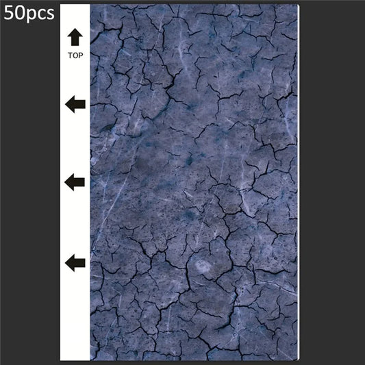 50Pcs / Pack Marble Grain Series Back Film Protector 18x10.5cm PVC Decorative Sticker for Cutting Machine4