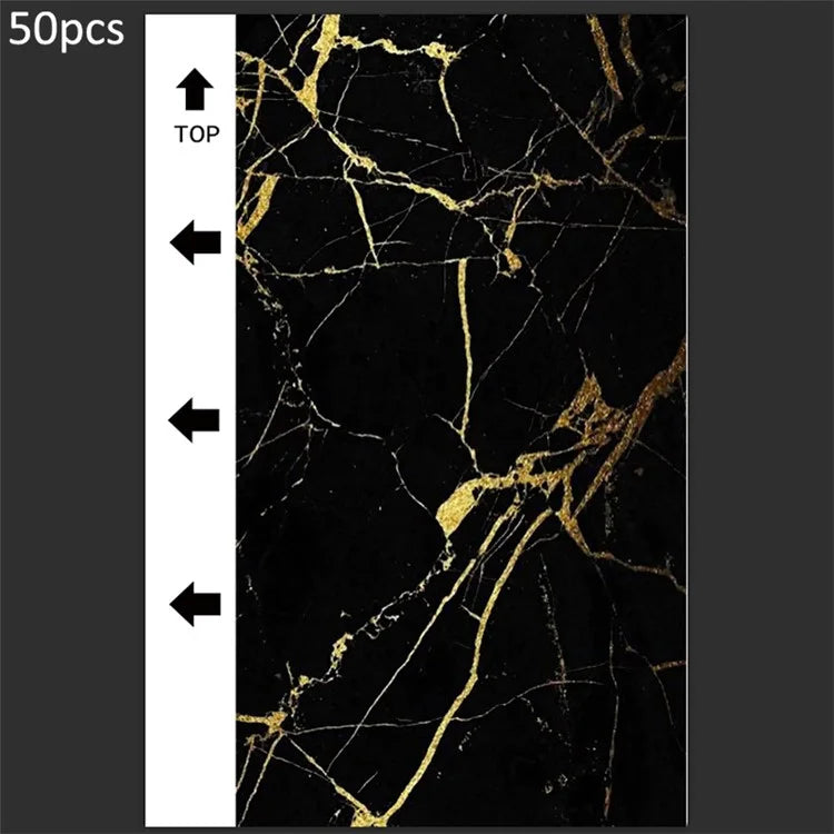 50Pcs / Pack Marble Grain Series Color Back Film for Cutting Machine 18x10.5cm PVC Rear Sticker Sheets