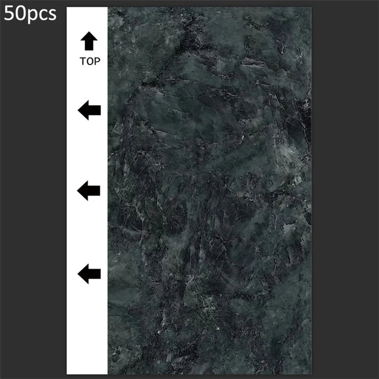 50Pcs / Pack Marble Grain Series Color Back Film for Cutting Machine 18x10.5cm PVC Rear Sticker Sheets