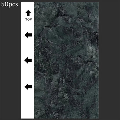 50Pcs / Pack Marble Grain Series Color Back Film for Cutting Machine 18x10.5cm PVC Rear Sticker Sheets