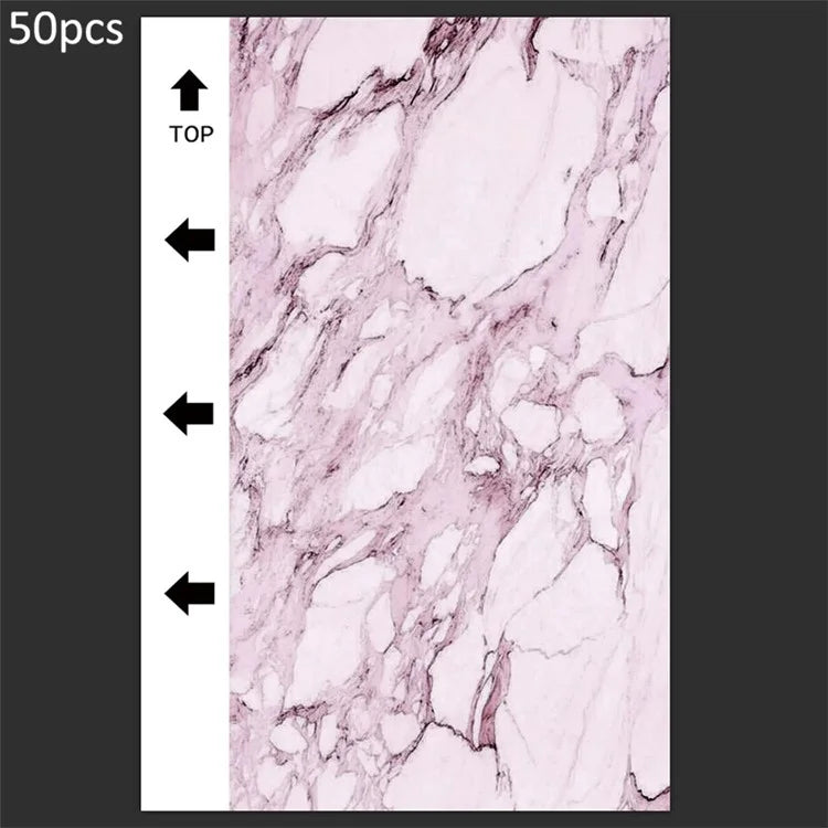 50Pcs / Pack Marble Grain Series Color Back Film for Cutting Machine 18x10.5cm PVC Rear Sticker Sheets