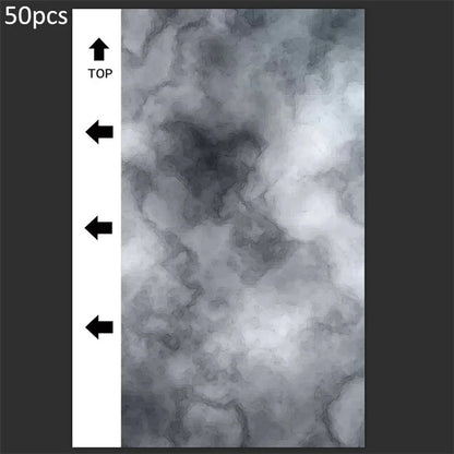 50Pcs / Pack Marble Grain Series Color Back Film for Cutting Machine 18x10.5cm PVC Rear Sticker Sheets