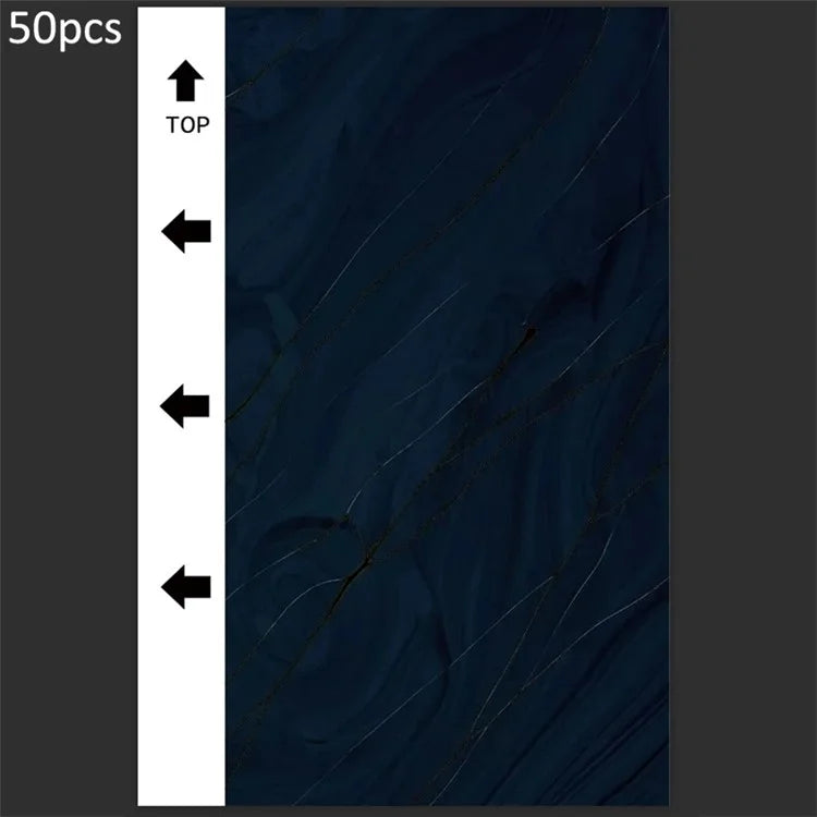 50Pcs / Pack Marble Grain Series Color Back Film for Cutting Machine 18x10.5cm PVC Rear Sticker Sheets
