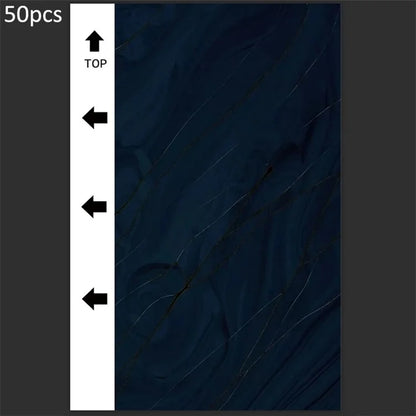 50Pcs / Pack Marble Grain Series Color Back Film for Cutting Machine 18x10.5cm PVC Rear Sticker Sheets