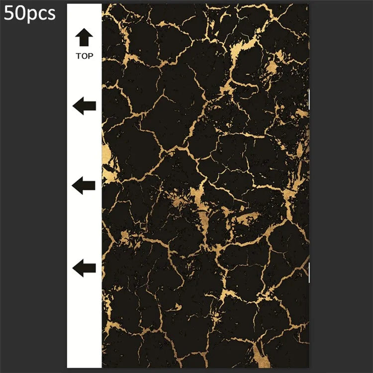 50Pcs / Pack Marble Grain Series Color Back Film for Cutting Machine 18x10.5cm PVC Rear Sticker Sheets