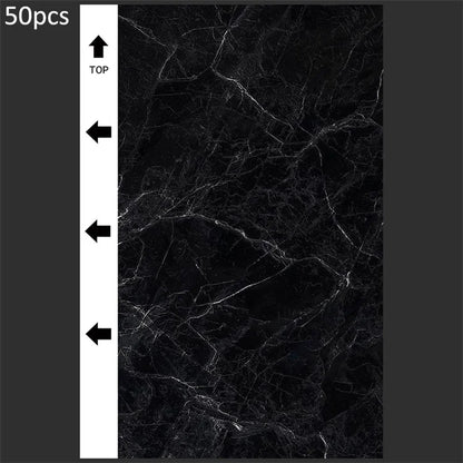 50Pcs / Pack Marble Grain Series Color Back Film for Cutting Machine 18x10.5cm PVC Rear Sticker Sheets