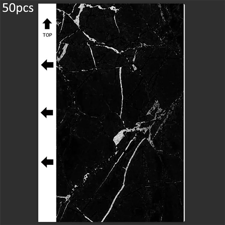 50Pcs / Pack Marble Grain Series Back Sticker for Cutting Machine 18x10.5cm PVC Universal Cutting Film