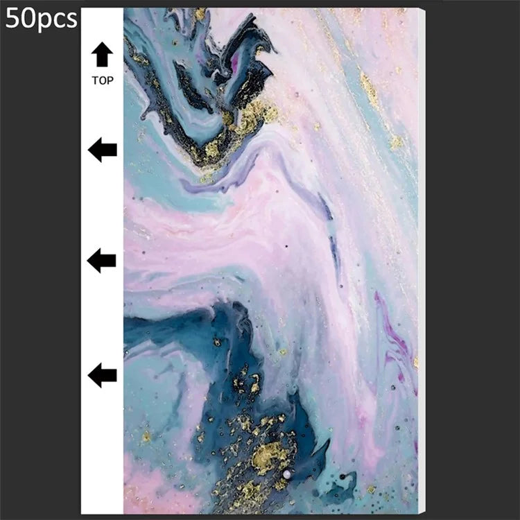 50Pcs / Pack Marble Grain Series Back Sticker for Cutting Machine 18x10.5cm PVC Universal Cutting Film