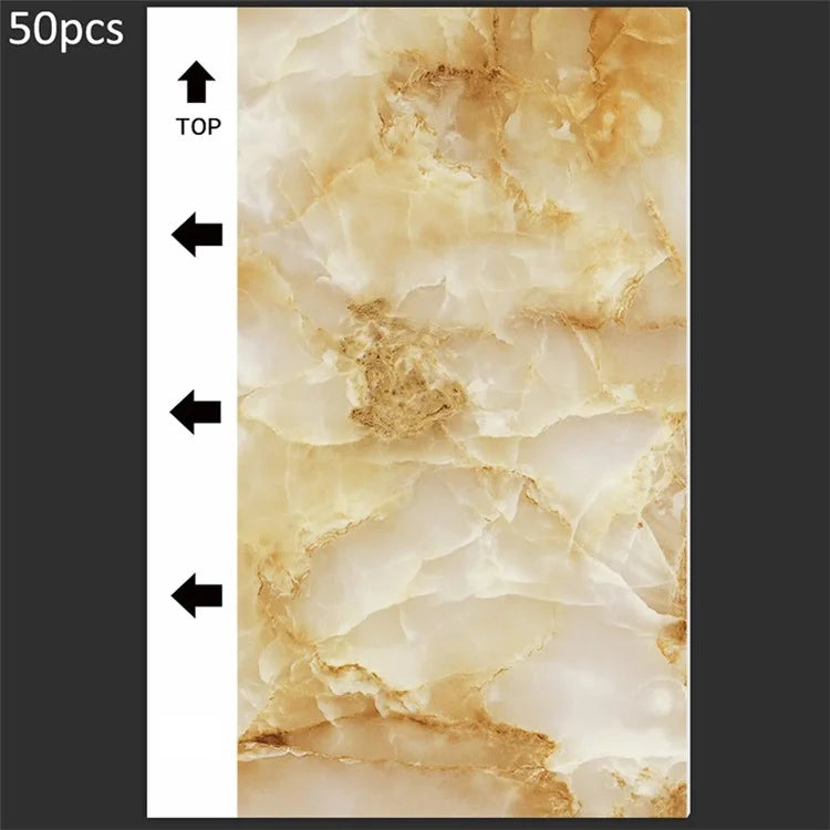50Pcs / Pack Marble Grain Series Back Sticker for Cutting Machine 18x10.5cm PVC Universal Cutting Film