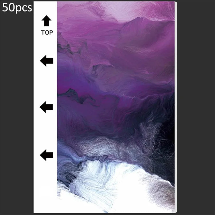 50Pcs / Pack Marble Grain Series Back Sticker for Cutting Machine 18x10.5cm PVC Universal Cutting Film