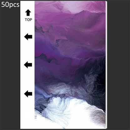50Pcs / Pack Marble Grain Series Back Sticker for Cutting Machine 18x10.5cm PVC Universal Cutting Film
