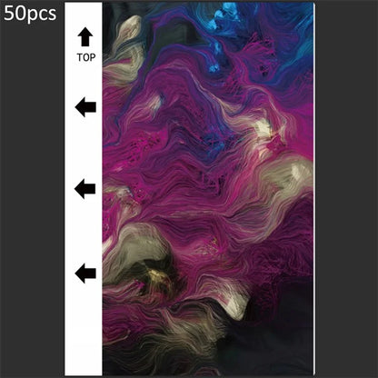 50Pcs / Pack Marble Grain Series Back Sticker for Cutting Machine 18x10.5cm PVC Universal Cutting Film