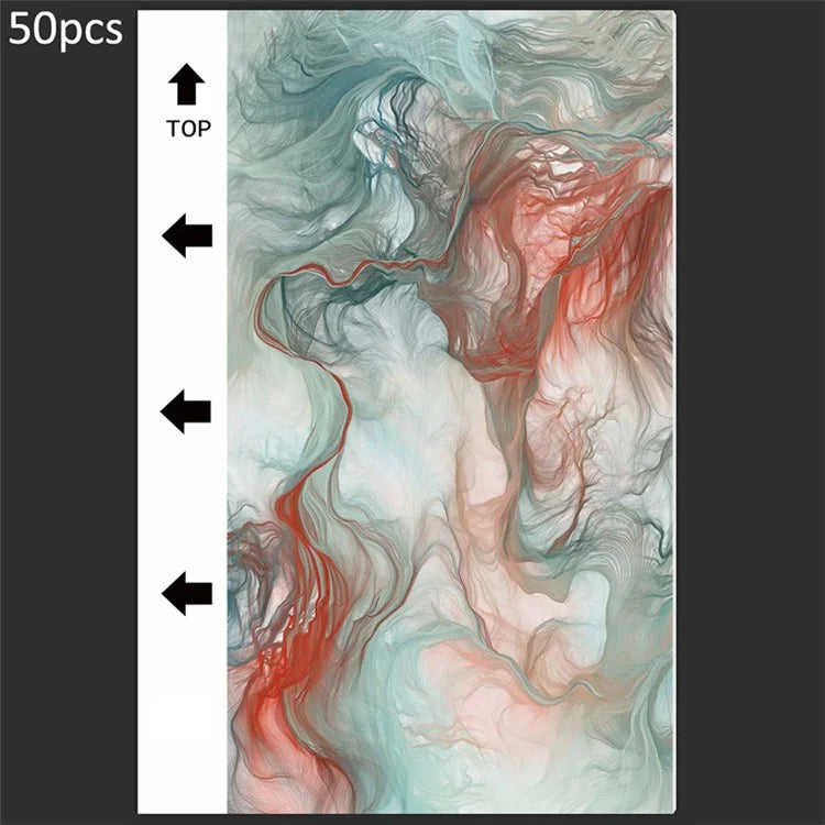 50Pcs / Pack Marble Grain Series Back Sticker for Cutting Machine 18x10.5cm PVC Universal Cutting Film