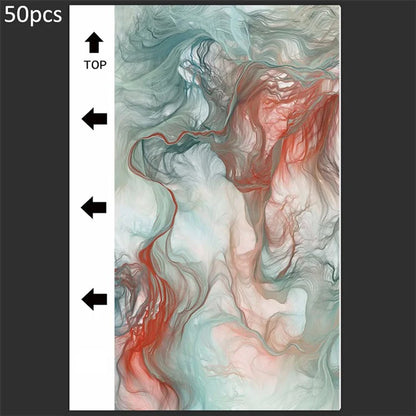 50Pcs / Pack Marble Grain Series Back Sticker for Cutting Machine 18x10.5cm PVC Universal Cutting Film