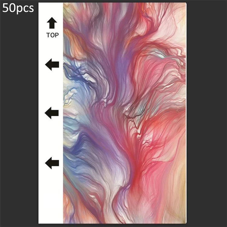 50Pcs / Pack Marble Grain Series Back Sticker for Cutting Machine 18x10.5cm PVC Universal Cutting Film