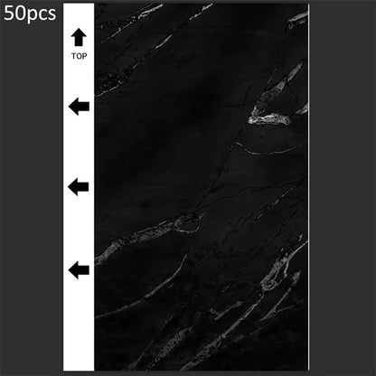 50Pcs / Pack Marble Grain Series Back Sticker for Cutting Machine 18x10.5cm PVC Universal Cutting Film