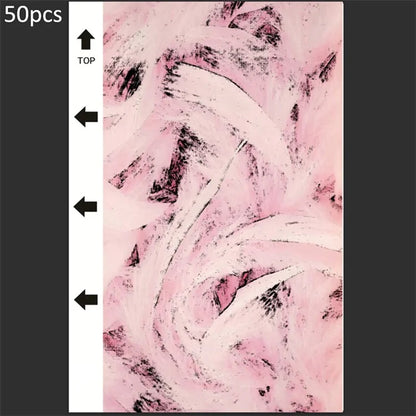 50Pcs / Pack Marble Grain Series Back Sticker for Cutting Machine 18x10.5cm PVC Universal Cutting Film