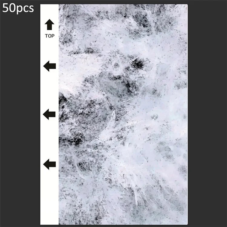 50Pcs / Pack Marble Grain Series Back Sticker for Cutting Machine 18x10.5cm PVC Universal Cutting Film