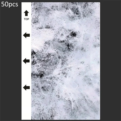 50Pcs / Pack Marble Grain Series Back Sticker for Cutting Machine 18x10.5cm PVC Universal Cutting Film