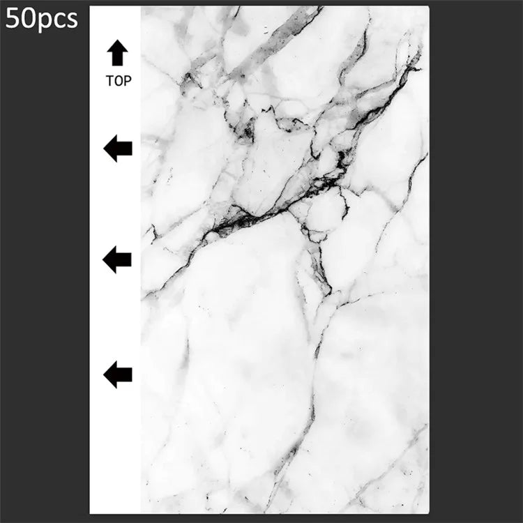 50Pcs / Pack Marble Grain Series Back Sticker for Cutting Machine 18x10.5cm PVC Universal Cutting Film