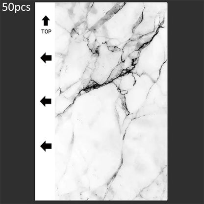 50Pcs / Pack Marble Grain Series Back Sticker for Cutting Machine 18x10.5cm PVC Universal Cutting Film