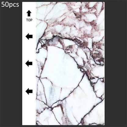 50Pcs / Pack Marble Grain Series Back Sticker for Cutting Machine 18x10.5cm PVC Universal Cutting Film