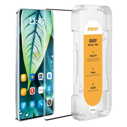 ENKAY HAT PRINCE For Oppo Reno10 Pro 5G (Global) / Reno10 Pro+ 5G Screen Protector 3D Curved High Aluminum-silicon Glass Transparent Film