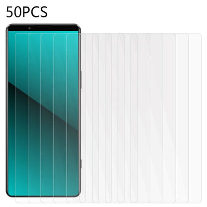 50PCS For Sony Xperia 5 VI High Clarity Tempered Glass 2.5D 0.3mm Screen Protector