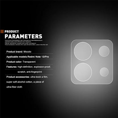 MOCOLO For Xiaomi Redmi Note 13 Pro 5G / Poco X6 5G Tempered Glass Camera Lens Protector