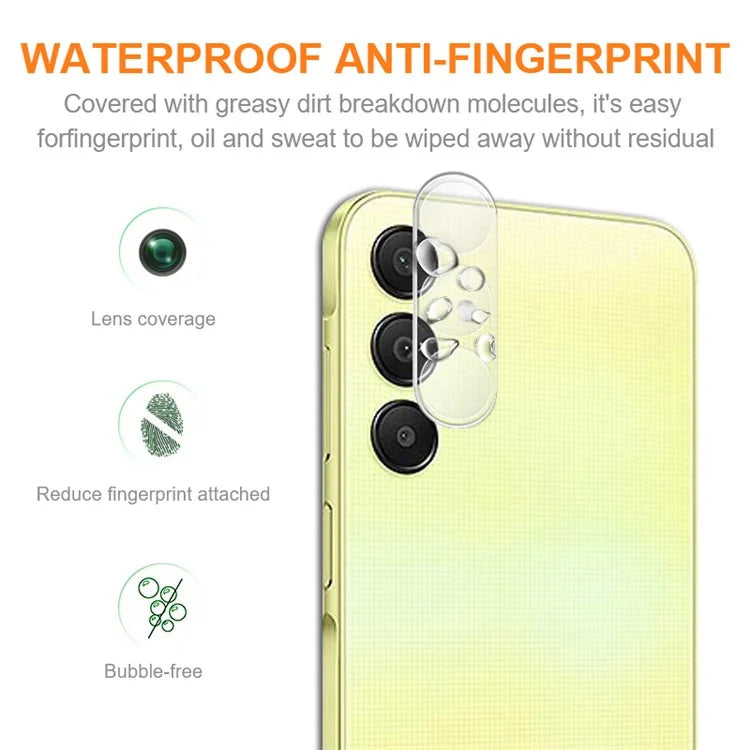 AMORUS For Samsung Galaxy A25 5G (Global) (161.0 x 76.5 x 8.3mm) Rear Lens Protector Tempered Glass Lens Film, Transparent