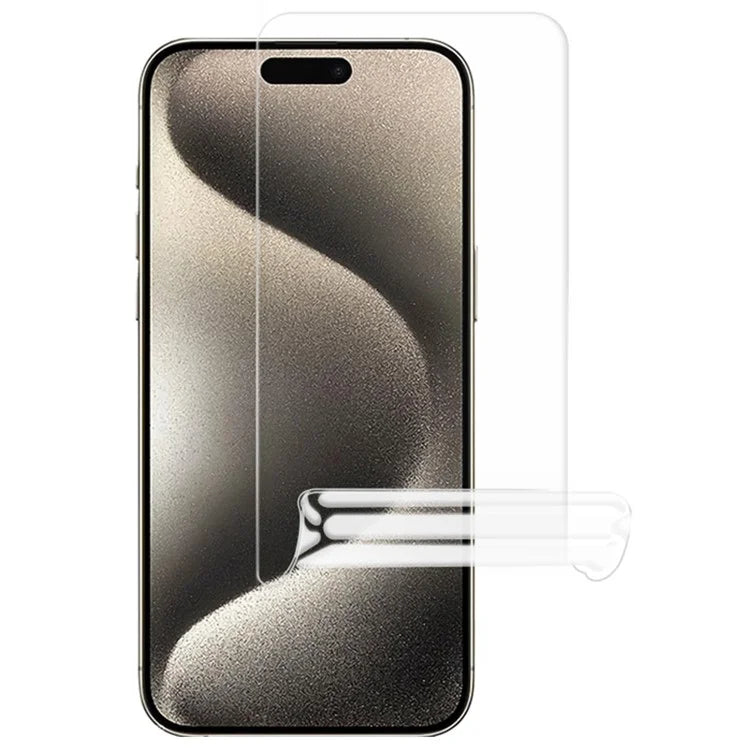 For iPhone 15 Pro Max Phone Screen Protector Soft TPU Hydrogel Film with Positioning Aid