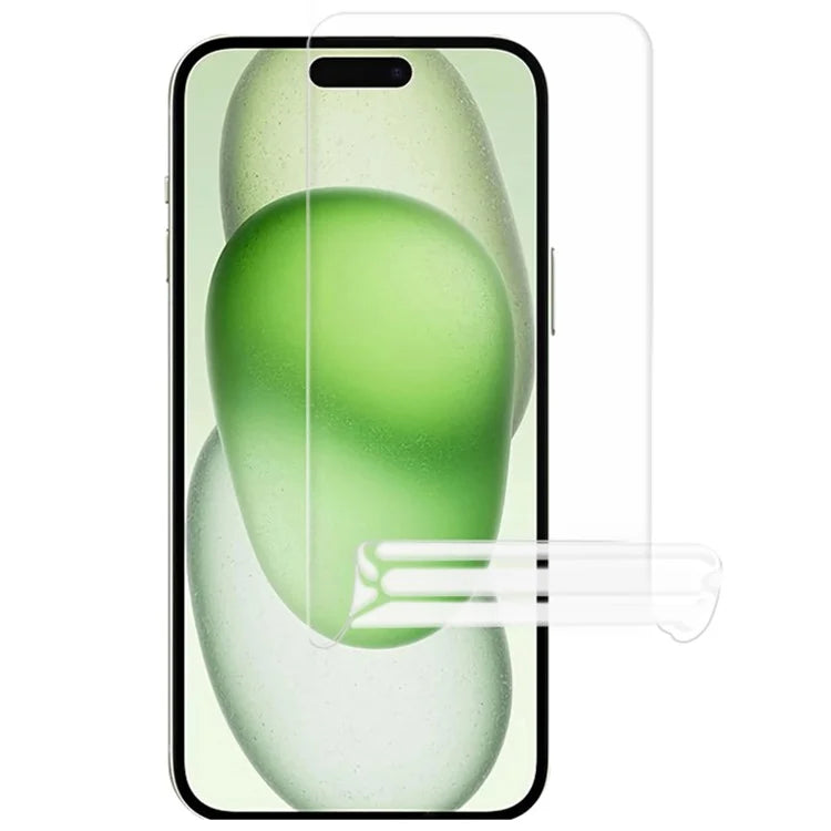 For iPhone 15 Plus Screen Protector HD Flexible TPU Hydrogel Film with Easy-Installation Tool