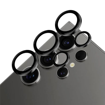 NORTHJO 1 Set For Samsung Galaxy S24 Ultra Camera Lens Film CD Vein Metal Ring + Tempered Glass Lens Film
