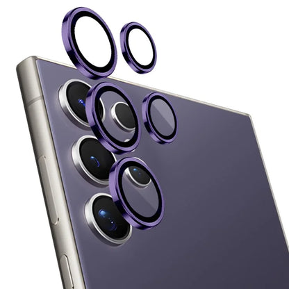 NORTHJO 1 Set For Samsung Galaxy S24 Ultra Camera Lens Film CD Vein Metal Ring + Tempered Glass Lens Film