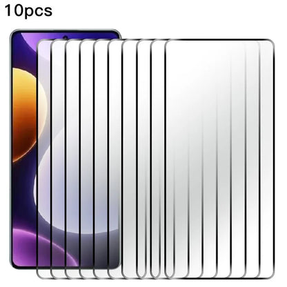 RURIHAI 10Pcs For Xiaomi Poco F6 Pro 5G / K70 5G / K70 Pro 5G  Screen Protector High Aluminum-Silicon Glass Film Secondary Hardening Anti-Shatter