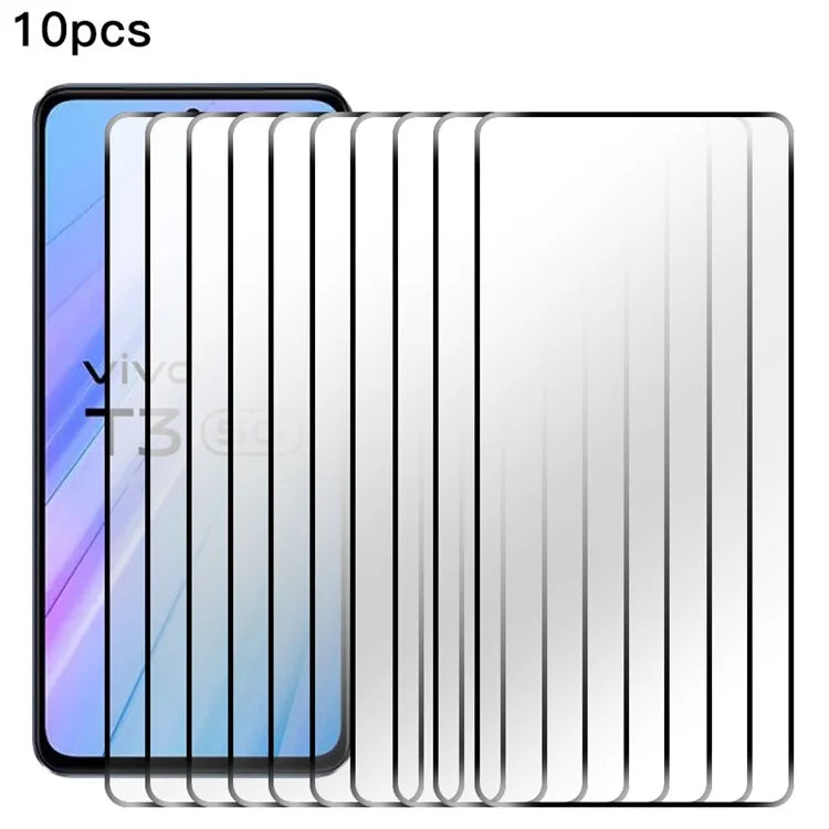 RURIHAI 10Pcs For vivo T3 5G Screen Protector 0.26mm Secondary Hardening High Aluminum-silicon Glass Film