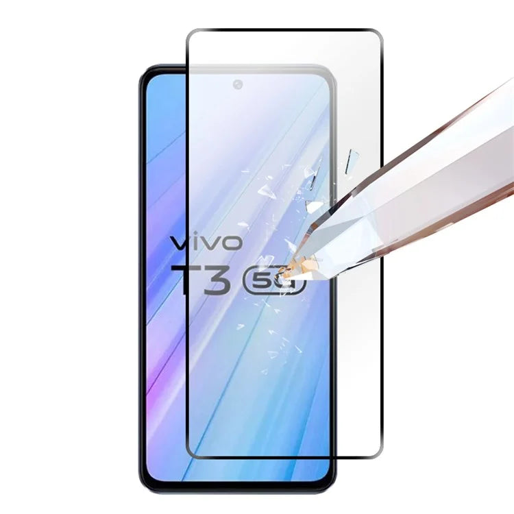 RURIHAI 10Pcs For vivo T3 5G Screen Protector 0.26mm Secondary Hardening High Aluminum-silicon Glass Film