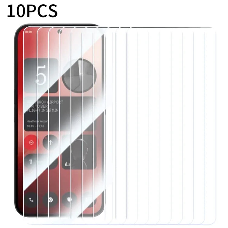 RURIHAI 10Pcs For Nothing Phone (2a) Screen Protector 0.26mm 2.5D Clear High Aluminium-silicon Glass Film