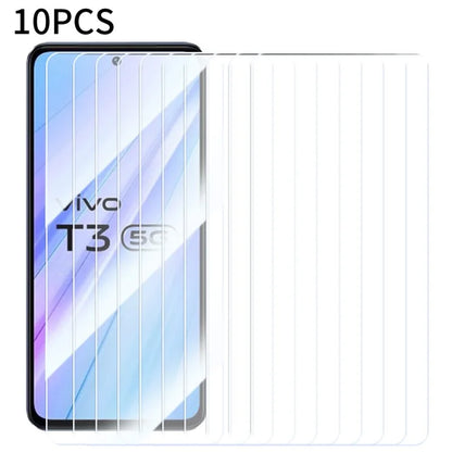 RURIHAI 10Pcs For vivo T3 5G Clear Screen Protector 0.26mm 2.5D High Aluminium-silicon Glass Film