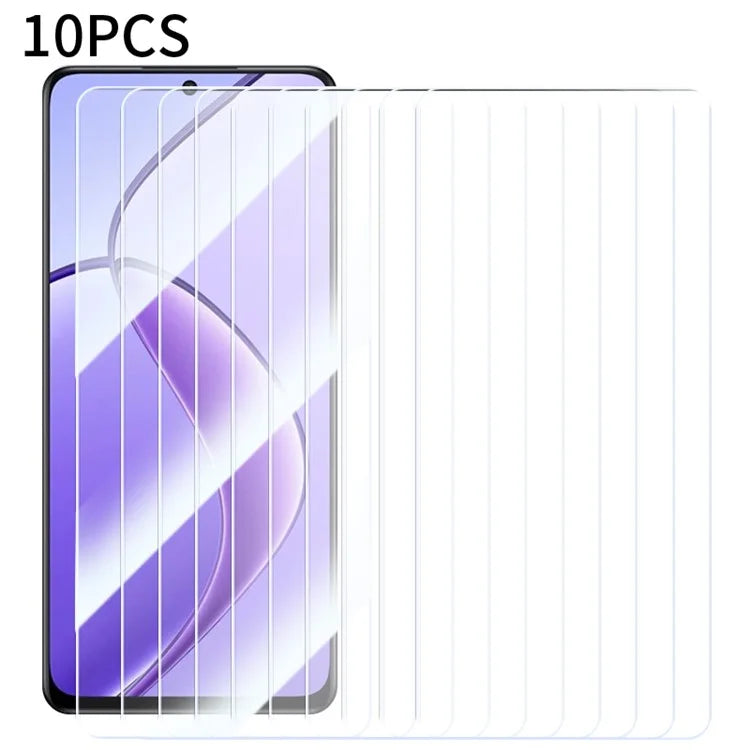 RURIHAI 10Pcs For Realme 12 5G High Aluminium-Silicon Glass Screen Protector 2.5D 0.26mm Film