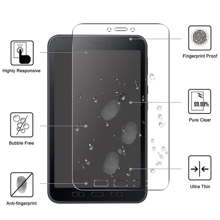 For Samsung Galaxy Tab Active5 Screen Protector Full Coverage 2.5D Straight Edge Film