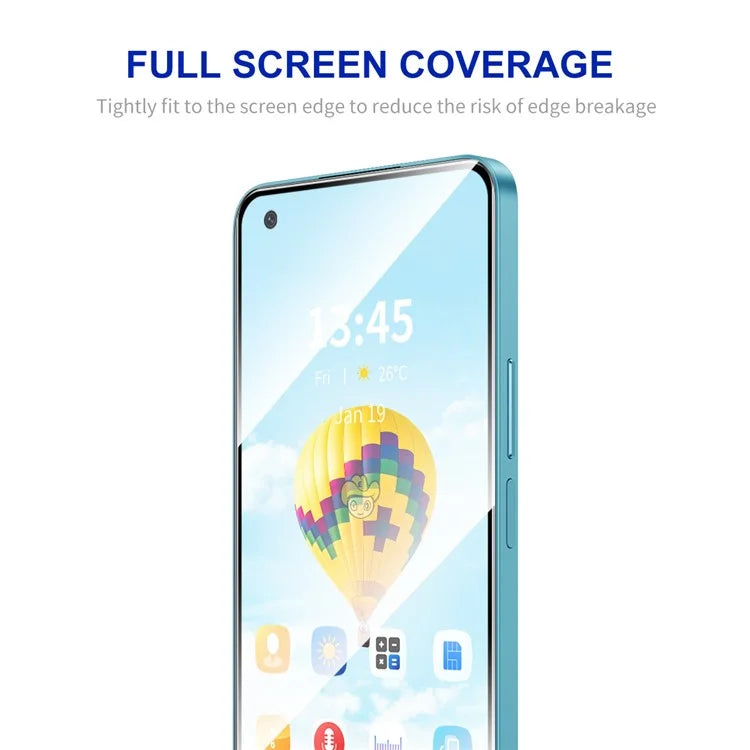 ENKAY HAT PRINCE 5Pcs for Oppo K10 4G Silk Printing Screen Protector High Aluminium-silicon Glass Full Glue Film