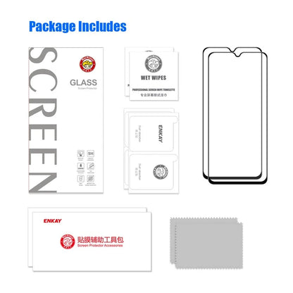 ENKAY HAT PRINCE 2Pcs for TECNO Spark 9 Pro 4G Screen Protector 2.5D 0.26mm Complete Covering Film